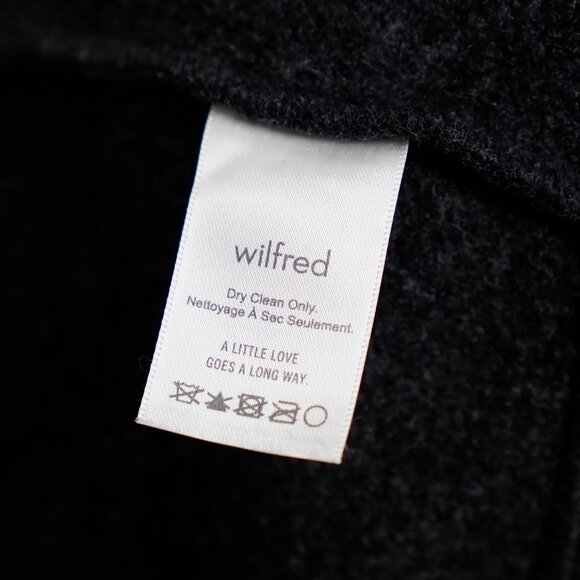 Aritzia Wilfred Brullon Cardigan, Merino Wool, Charcoal Grey, Size XS (generous) - Picture 9 of 11